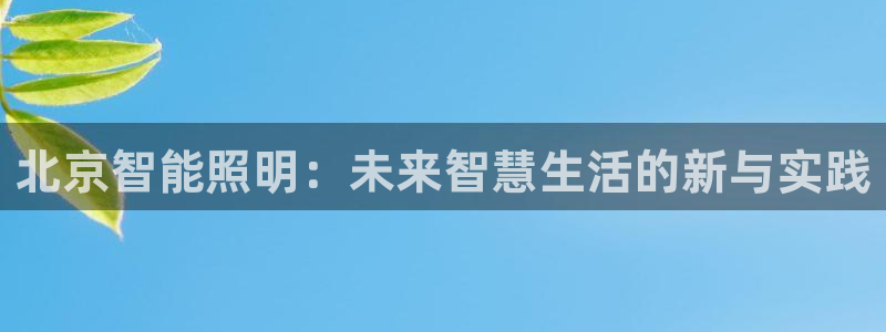 云顶国际测试服免费领取：北京智能照明：未